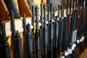 Shotguns racked