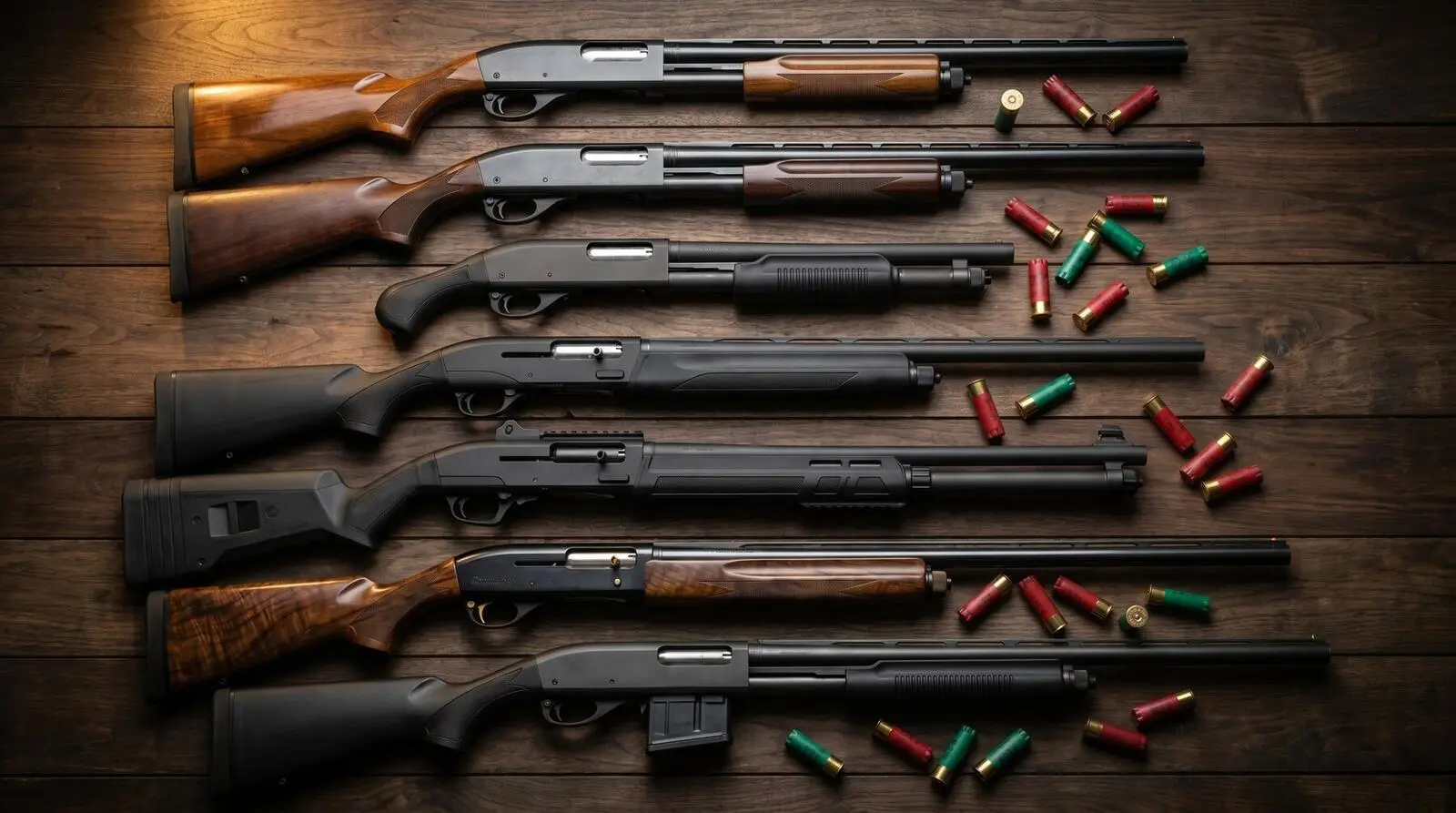 Collection of Remington shotguns used for practical firearms training